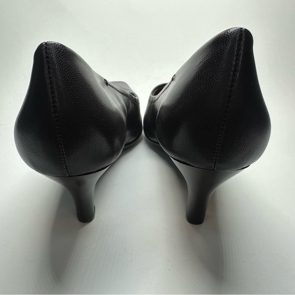 AEROSOLES Envy Heels Shoes Women's Size 8 M Dark Brown Leather Career Office - Picture 7 of 11